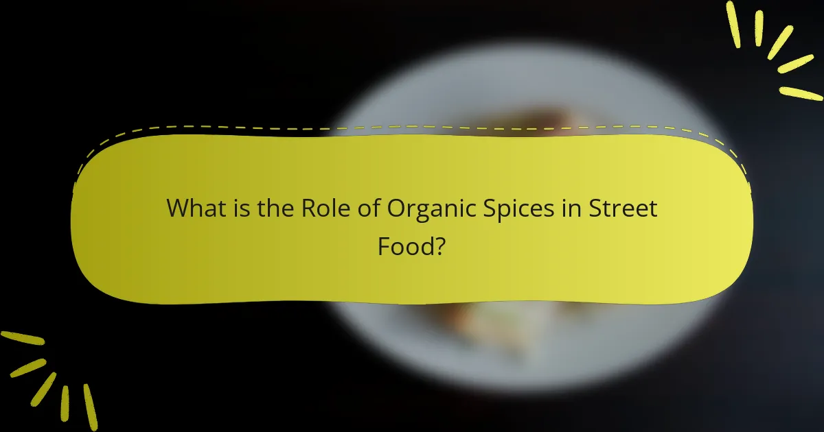 What is the Role of Organic Spices in Street Food?